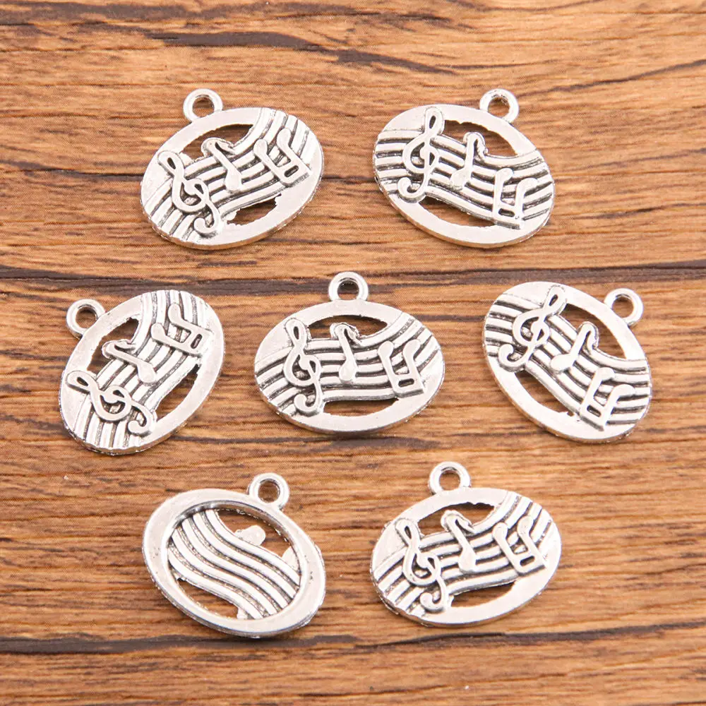 Musical Element Pendants Alloy Guitar Piano Microphone Note Charms Set Jewelry Findings For Custom Accessory Making Projects