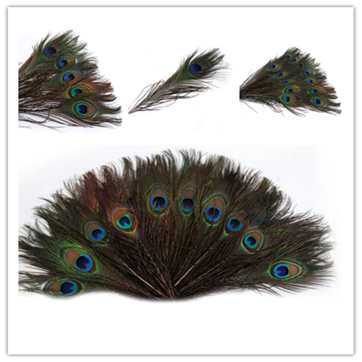 

100 Pcs Tail Eye Feathering Peacock Craft Supplies Masquerade Party Decorations