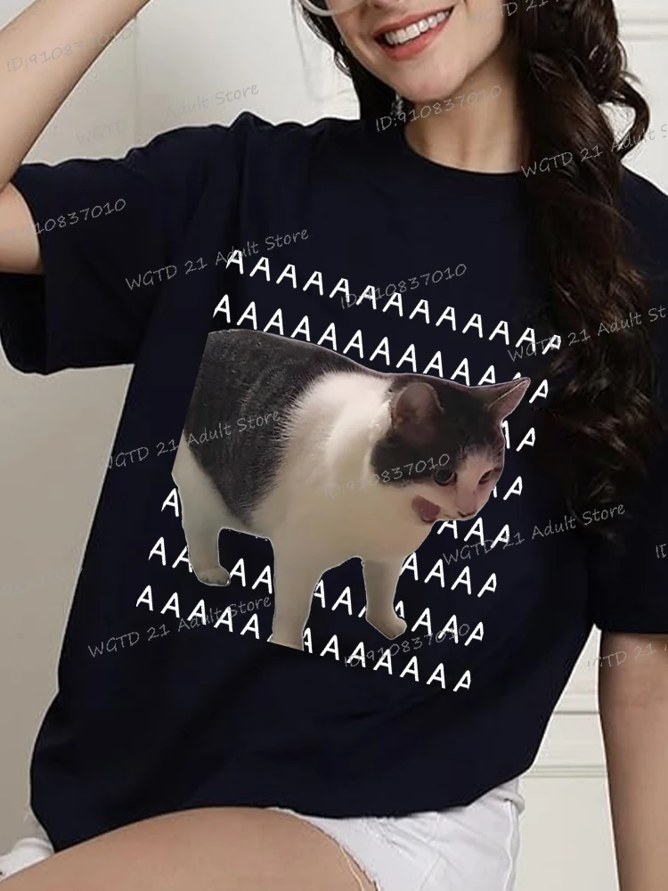 مضحك AAA القط ثلاثية الأبعاد طباعة الرجال تي شيرت غير رسمي Harajuku الهبي ميمي الحيوان الشارع الشهير الجولة الرقبة النساء الرجال موضة القط تي شيرت