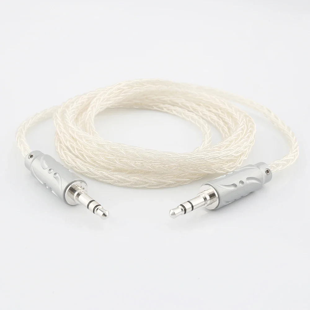 

Hi End Viborg 100% Pure Silver 3.5MM To 3.5MM AUX Cable Top Graded Audio Upgrade Headphone Mobilephone Wire