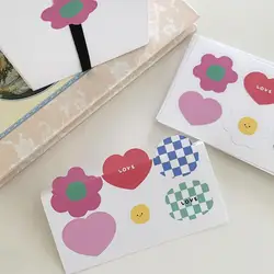 60pcs/10 sheets Colorful Envelope Seal Stickers Flowers Adhesive Decorative Label for Wedding Party Favor Business Box Packaging