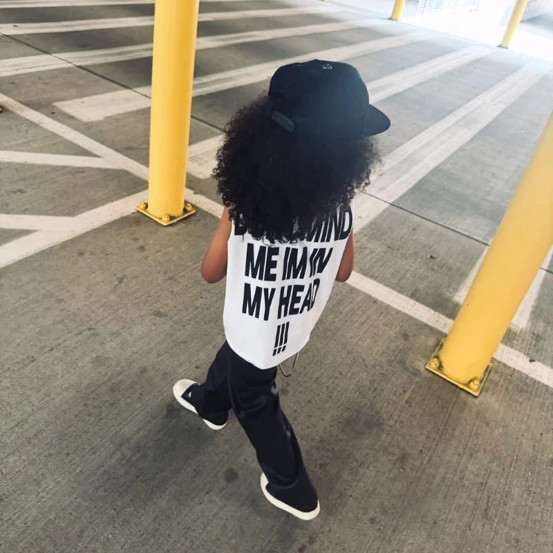 2025 جديد جولة الرقبة تانك القمم مانغا تانك القمم انمي ياباني الأعلى جولة الرقبة تي شيرت الأطفال تانك القمم