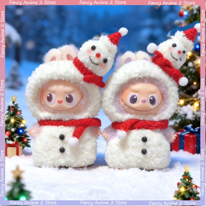 

Christmas Small Snowman Clothing Outfits for 4.0 Labubu Kawaii Mini Plush Dolls Dress Up Costume Fashion Dolls Accessories Gift