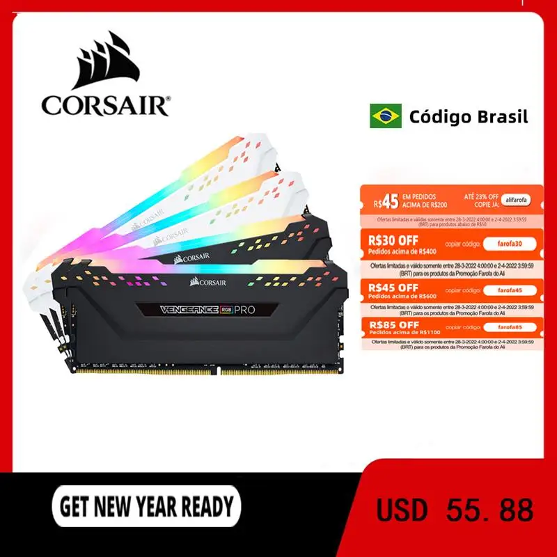 Go! CORSAIR ddr4 pc4 ram 8GB 3000MHz RGB PRO DIMM Desktop Memory Support motherboard 8GB memoria ram ddr4 3200mhz 3600mhz 16gb