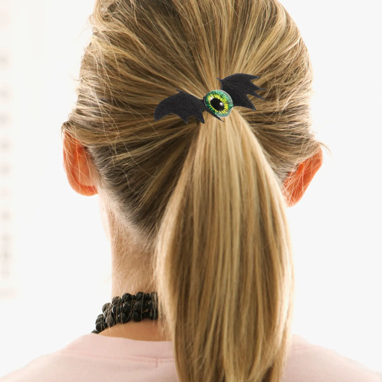 4Pcs Cool Hair Rope Gothic Evil Eye Bat Wing Hair Band for Women Party Prom Cosplay Halloween Festival Stylish Fashion