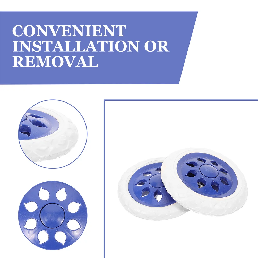 4 قطعة عربة التسوق استبدال عجلات رغوة مطاطية مستقرة متينة لعربات البقالة شاحنات يدوية عربات النقل #4