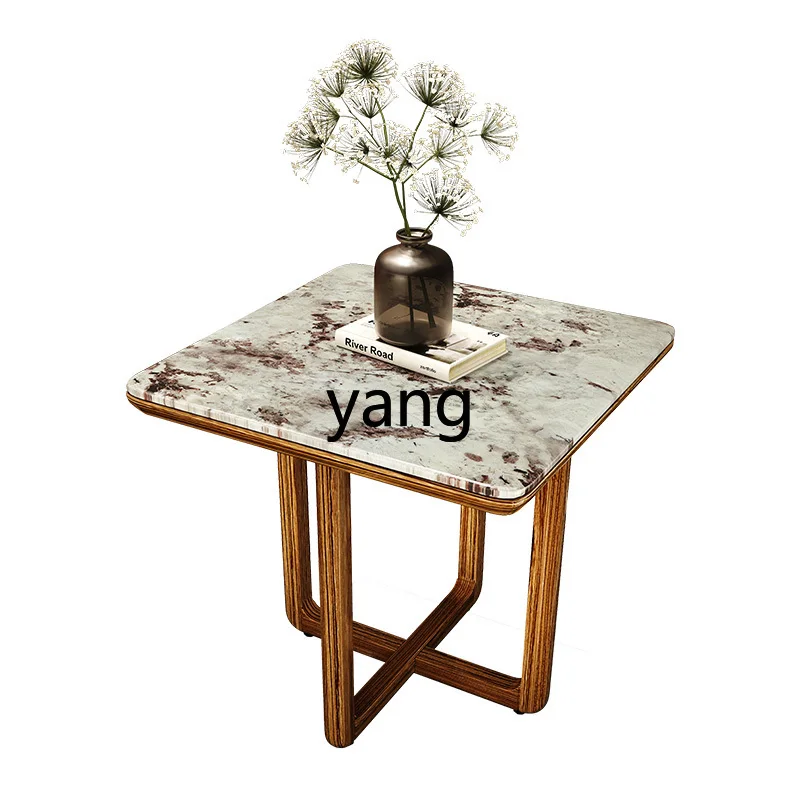 

L'm'm Modern Minimalist Ugyen Wooden Corner Table New Chinese Marble Solid Wood Square Table