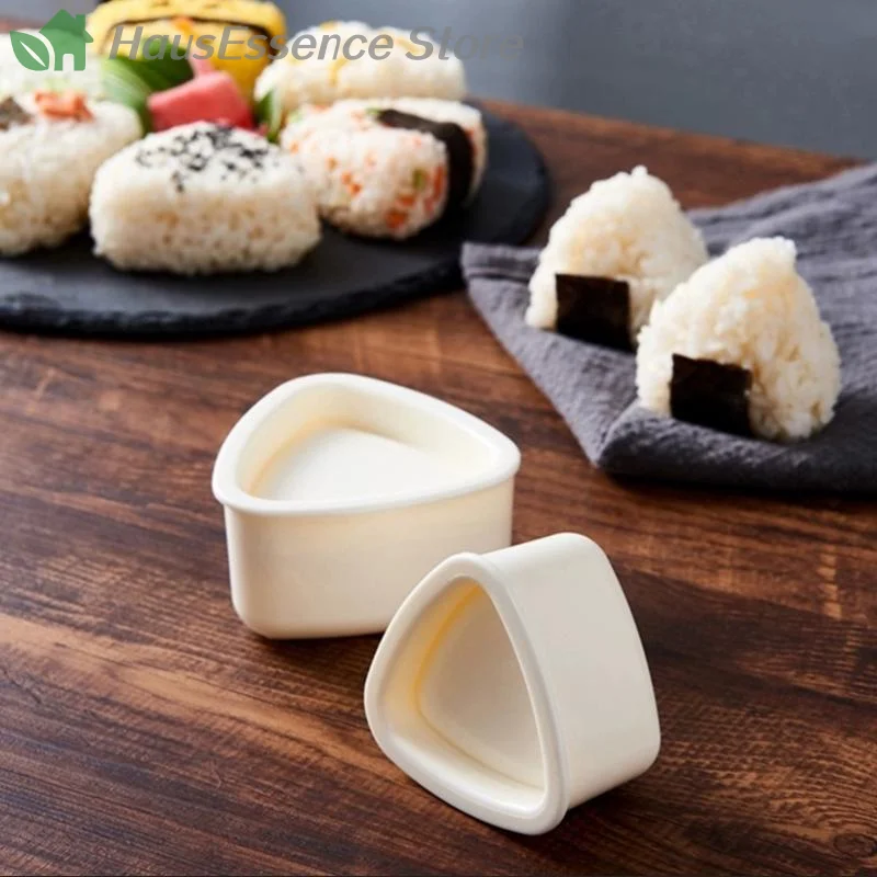 ※DIY Sushi Mold Maker New Food Press Non Stick Rectangular Triangle Sushi Kit Japanese Tools Kitchen Bento Onigiri Rice B