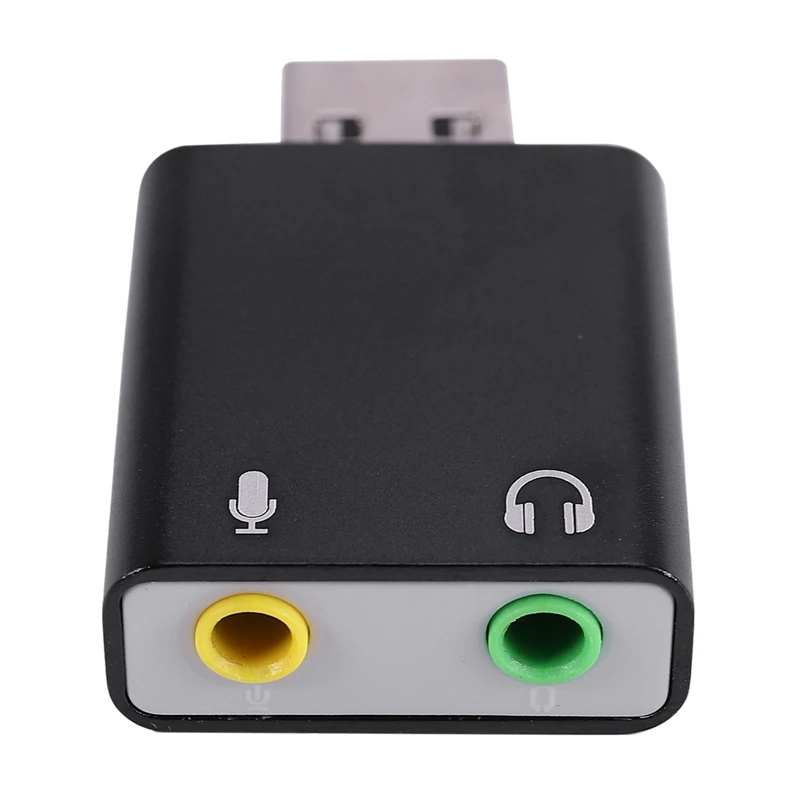 7.1-Channel Aluminum Alloy Usb Sound Card Computer External Sound Card Usb7.1 Sound Card Analog Sound Card