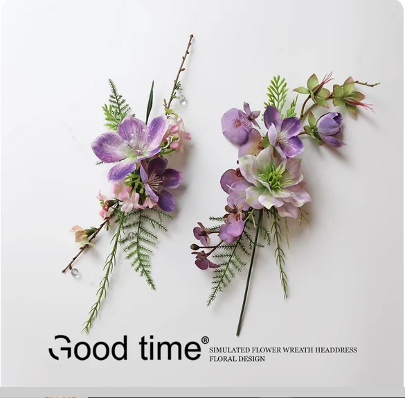 

Мужская брошь с цветком, искусственный цветок Мори, свадебный головной убор, заколка для волос, свадебная фотография, макияж, моделирующий головной убор