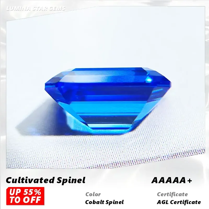 

L-Cobalt Spinel Emerald Cut Blue Demon Color VVS1 Lab Grown Diamond For DIY Jewelry Making Materials With Certificate WholesaleN