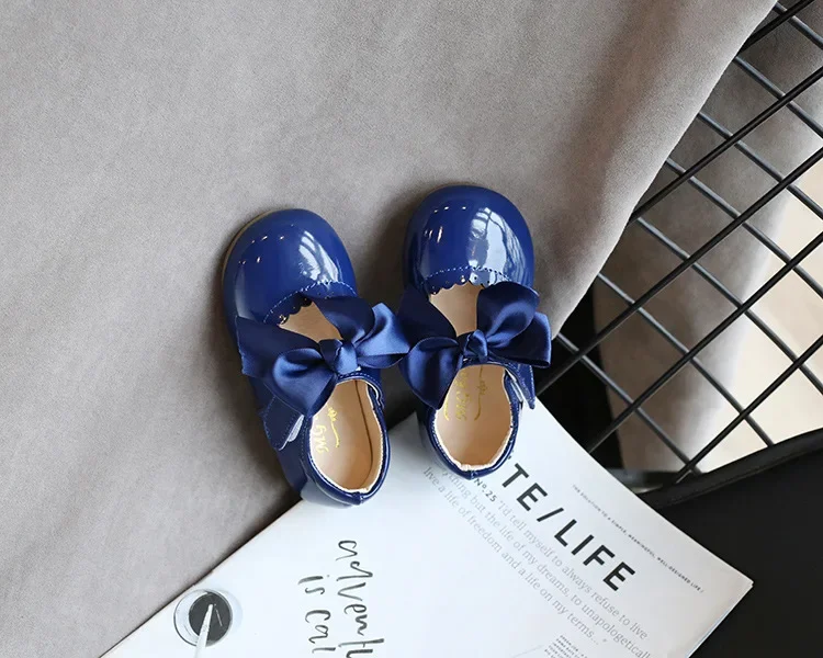 Mädchen-Prinzessinnenschuhe mit Schleife, flache Schuhe für Babys, Kleinkinder und Kinder, für Party, Tanz, Schule, mit Band, Frühling und Herbst, neue Mode, rutschfest, weich – Detail 15