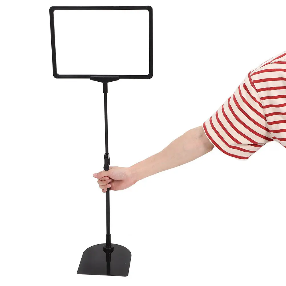 2Sets Price Tags Holder Floor Sign Display Stand Plastic Merchandising Holder Store Supermarket Retail Sale Sign Board