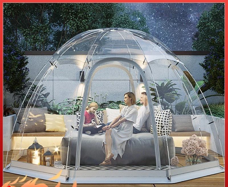 Outdoor camp, transparent tent, starry sky, bubble house, sun room, yurt tent, catering, windproof and warm stalls