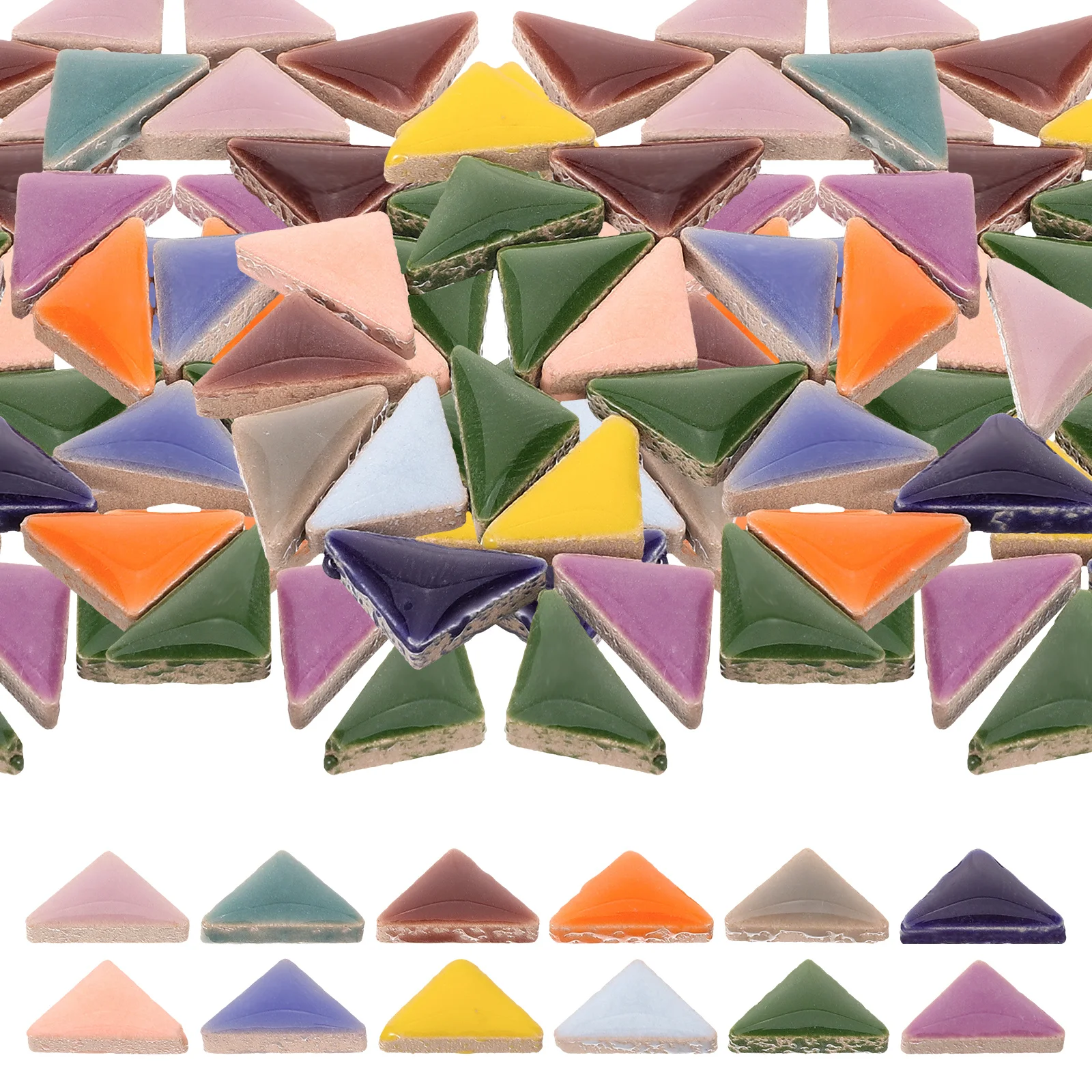 1 Set Colorful Ceramic Mosaic Tiles Smooth Flat Bottom DIY Craft Projects Decorative Clocks Vases Bracelets Anklets Necklace