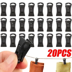 1/20pcs Plastic Sock Clips Small Portable Clothes Pins Multifunctional Hats Socks Towels Hanging Storage Clips Drying Rack Hooks