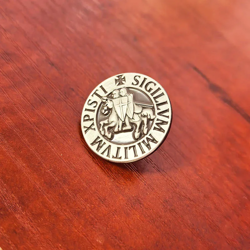 

10pcs Masonic Badge Shield Freemason Metal Pin 1'' Knights Templar Seal Crusaders Solomon Temple Custom Lapel Pins and Brooch