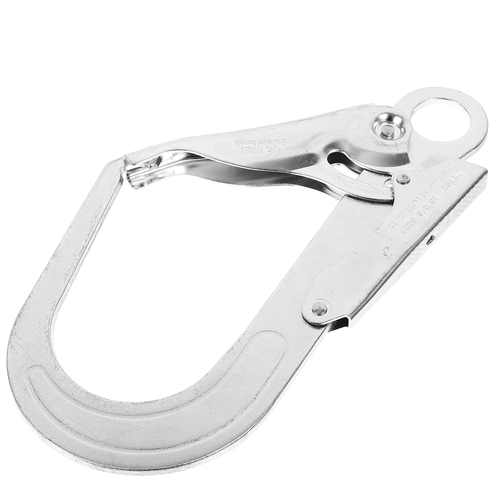 

2 Pcs Heavy Duty Carabiner Self-Locking Big Hook Repair Link Safety Multifunctional Carabiners Chain Connector Silver