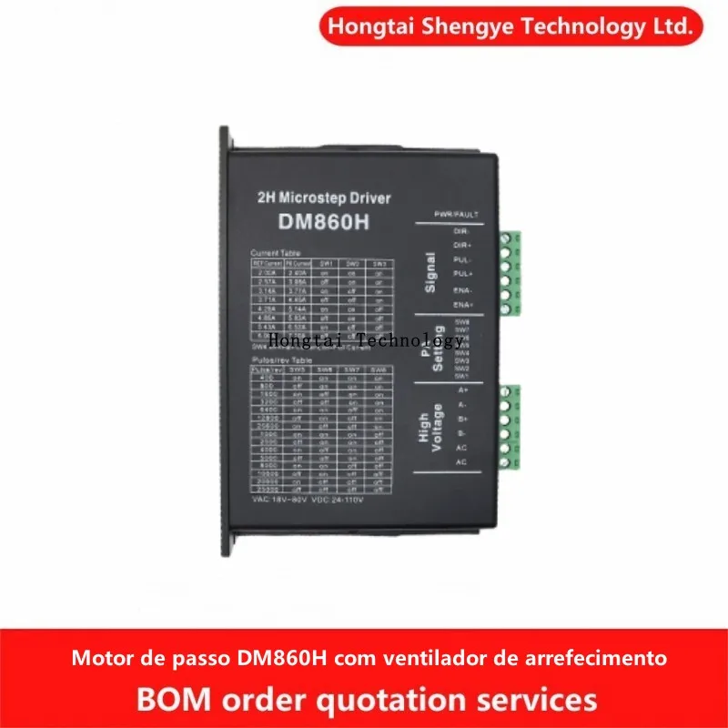 DM860H Motore de Passo com Ventoinha de Arrefecimento DSP Digitale DH860H Placa de Condução