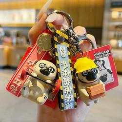 Cartoon Vegetable Burrito Wuhuang Cat Key Chain Cute Bazaar Black Barbell Fitness Dog Doll Keychain Gift Women Car Bag Pendant