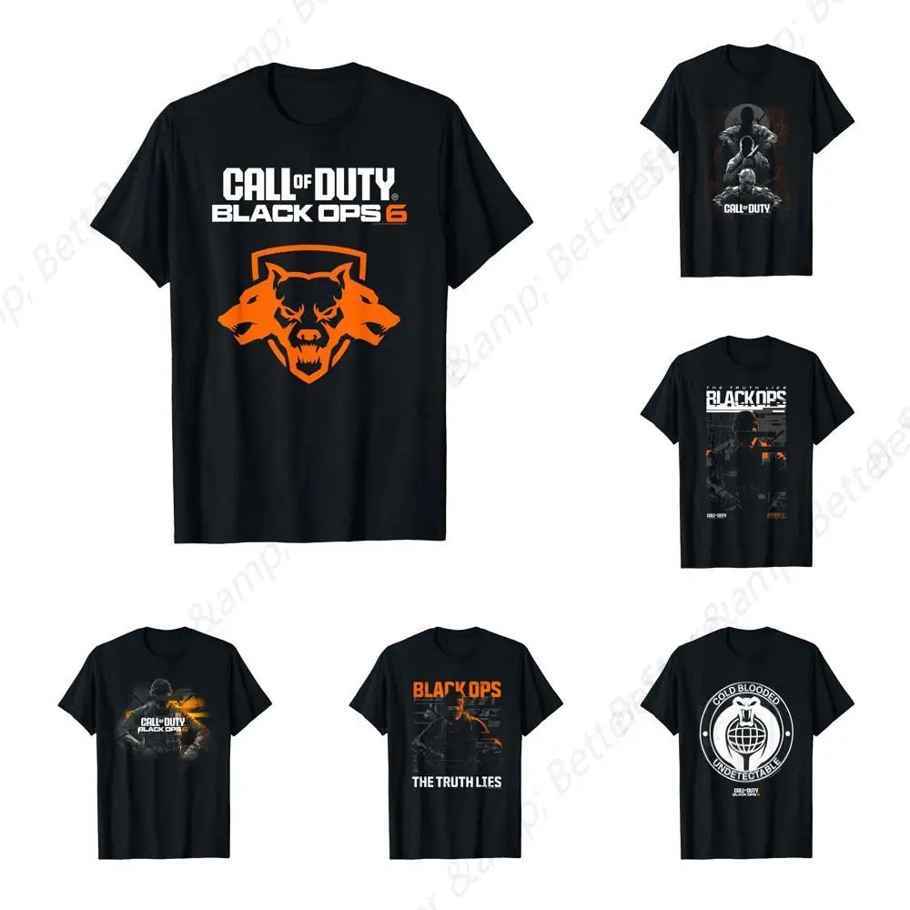 Black Call Of Duty Ops Halftone Game T-Shirt