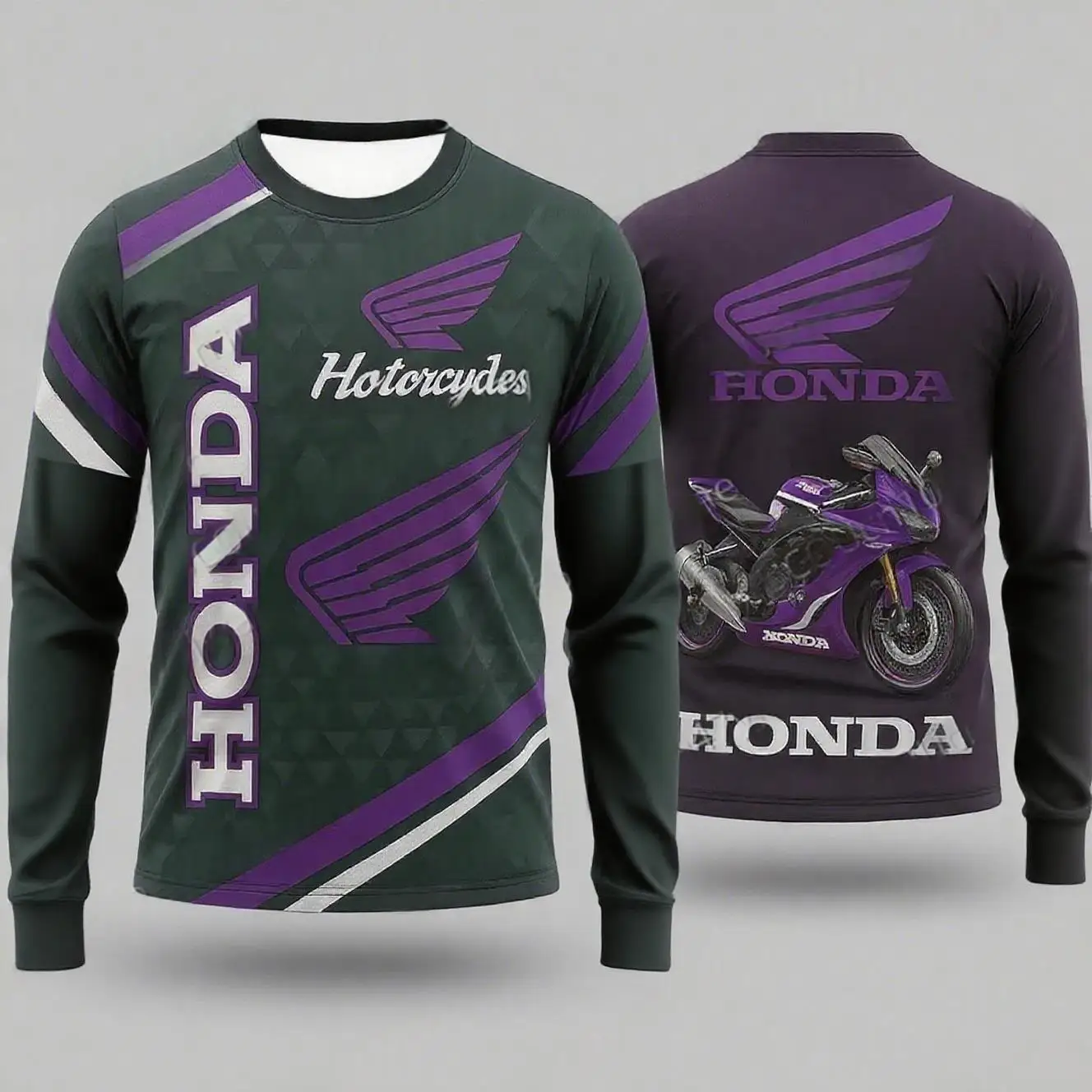 دراجة نارية نمط Motociclista السائق Deportiva هوندا التجفيف السريع بأكمام طويلة هوندا ركوب قمم تي شيرت للرجال والنساء