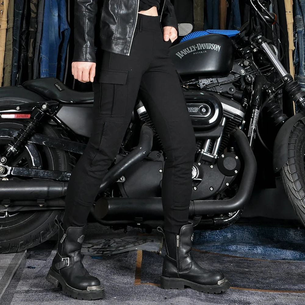 Новые женские мотоциклетные защитные брюки, многофункциональная сумка, повседневные мотоциклетные брюки в стиле ретро, противоударные брюки для мотокросса, износостойкие