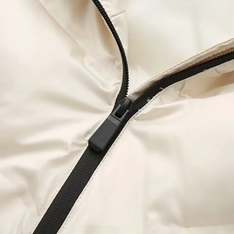 Gilet imbottito in cotone caldo da donna Cappotto autunno inverno Gilet senza maniche Casual Spessore caldo allentato Moda con cappuccio Canotta streetwear