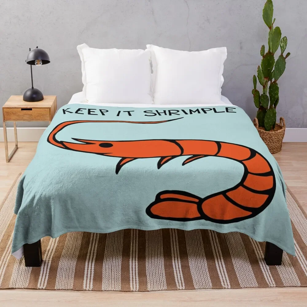 

Keep It Shrimple / Simple Shrimp Throw Blanket Luxurious Soft Blanket Holiday Gift for Family