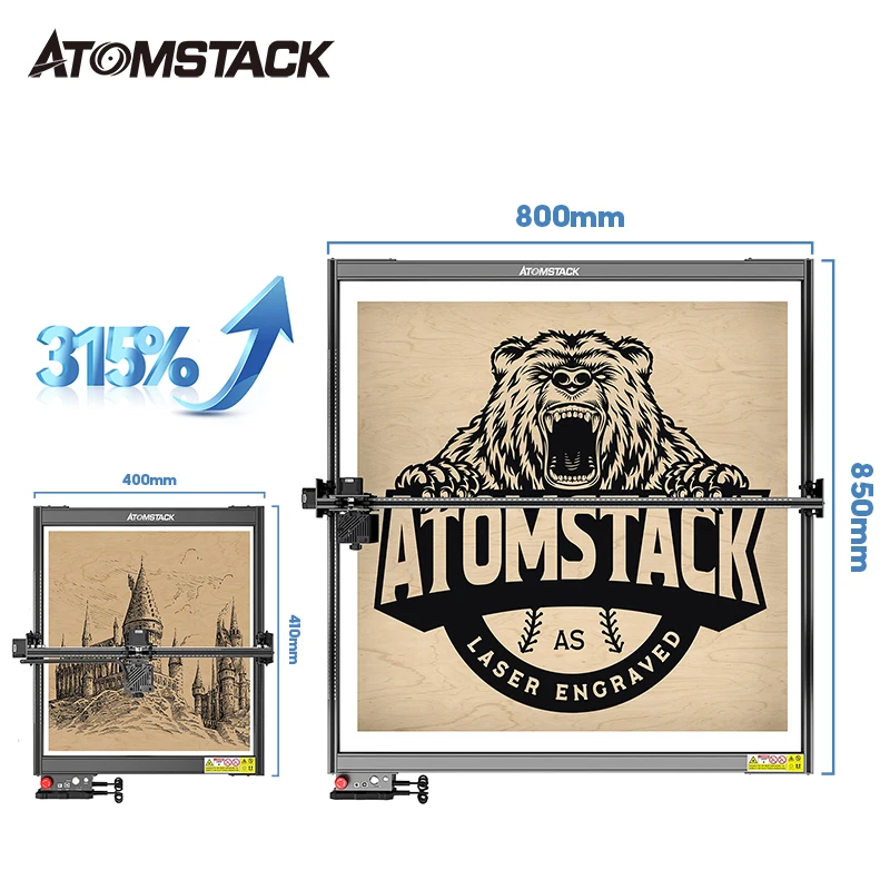 Atomstack E85 Expansion Kit 850*800mm Working Area CNC for Laser Engraver Cutting Machine Without Laser Module