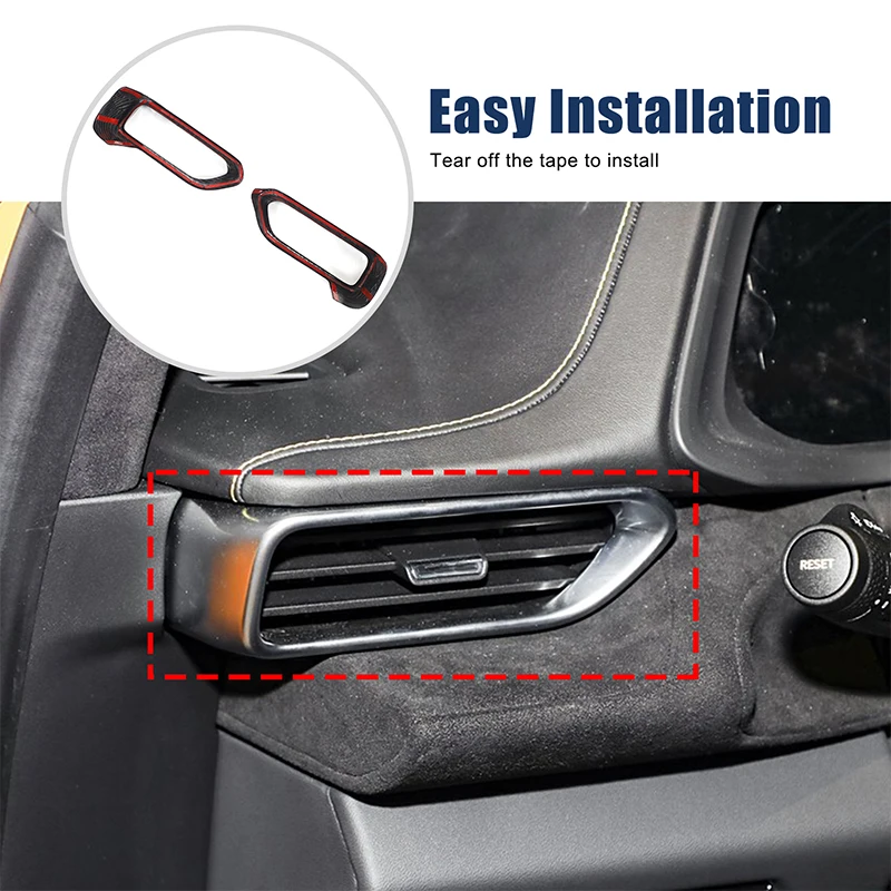 

For Lotus EMIRA 2021-2023 Car Center Control Side Air Outlet Decorative Frame True Carbon Fiber Car Modification Accessories
