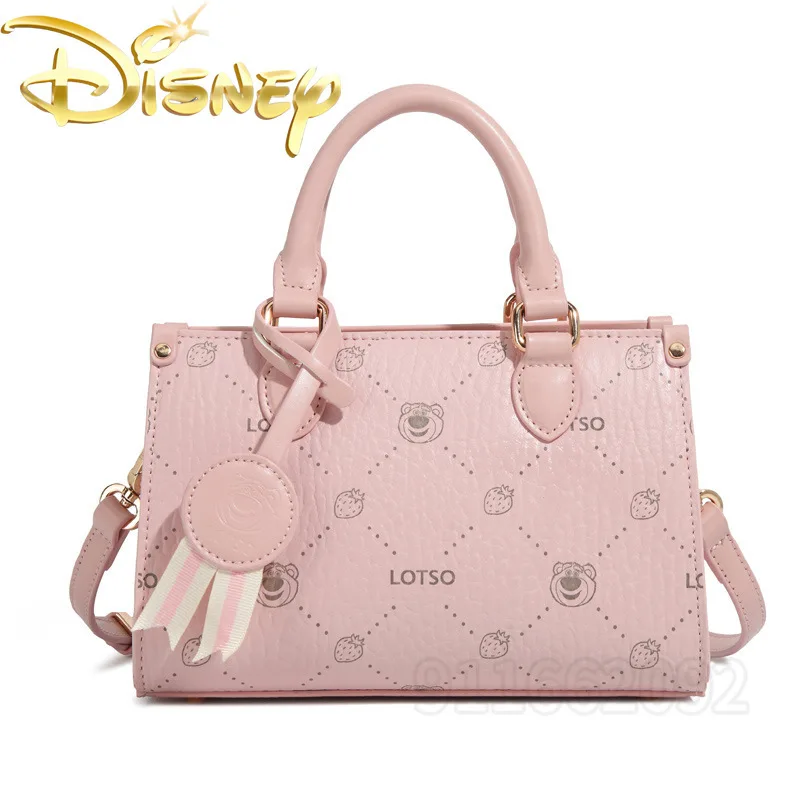 Disney Strawberry Bear New Mini Handbag Luxury Brand Original Women's Mini Shoulder Bag Fashionable Shoulder Crossbody Bag