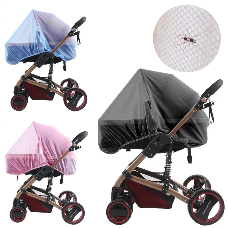 Baby Stroller Mosquito Net Pushchair Mosquito Insect Shield Net Safe Infant Protection Mesh Stroller Accessories 150cm 카시트발 받침대