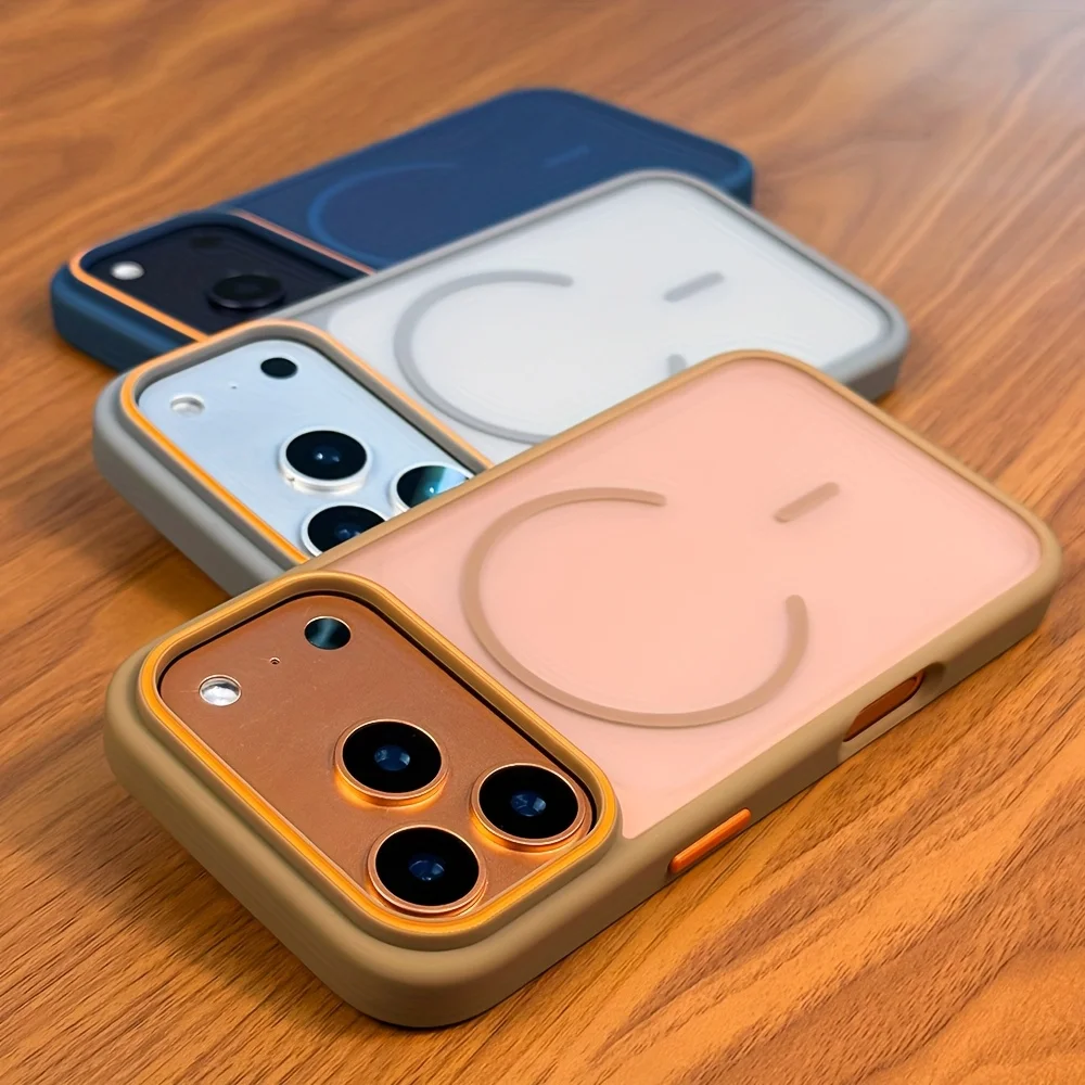 

Новый роскошный полупрозрачный магнитный противоударный матовый чехол, совместимый с iPhone 17, 16, 15, 14, 13 Pro Max Plus Air 17Pro 17Promax