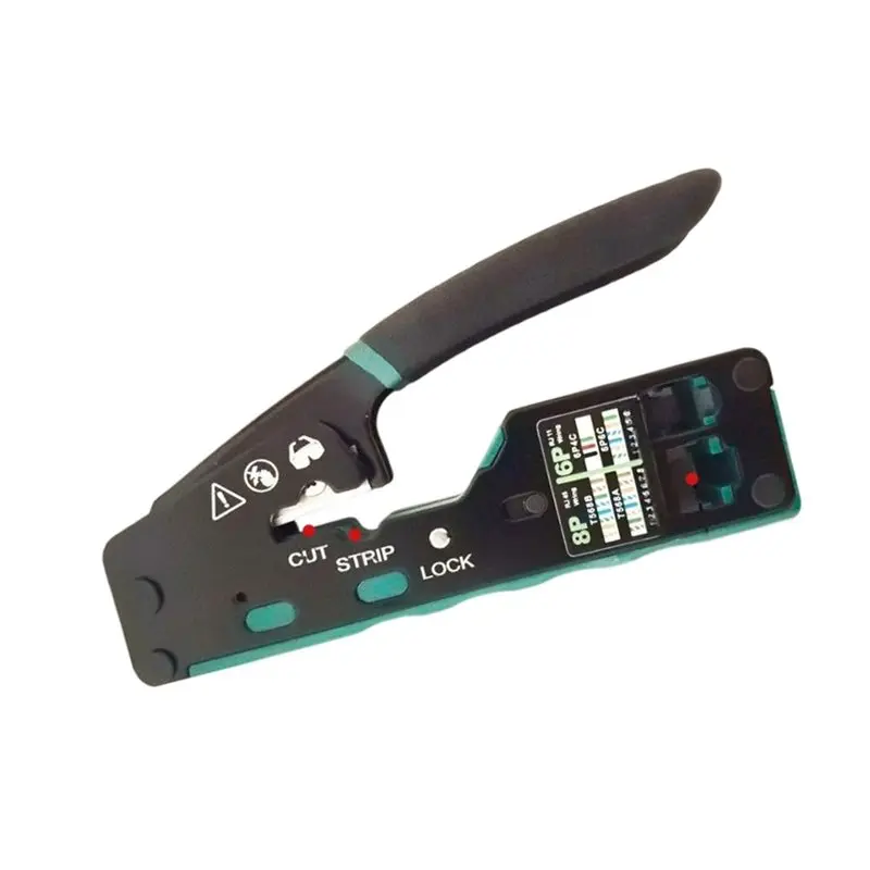 [B24B!】 Dual Use For RJ45 Punch Down Tool 6088 Through Hole Wire Crimper 8P6P For RJ45 Crystal Head Network Cable Crimping Plier - view 3