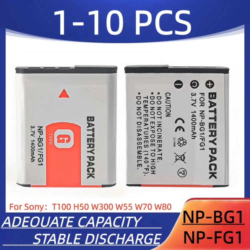 NP-BG1&FG1 digital camera battery 1400mAh NP-BG1&FG1 rechargeable battery, suitable for Sony T100 H50 W300 W55 W70 W80