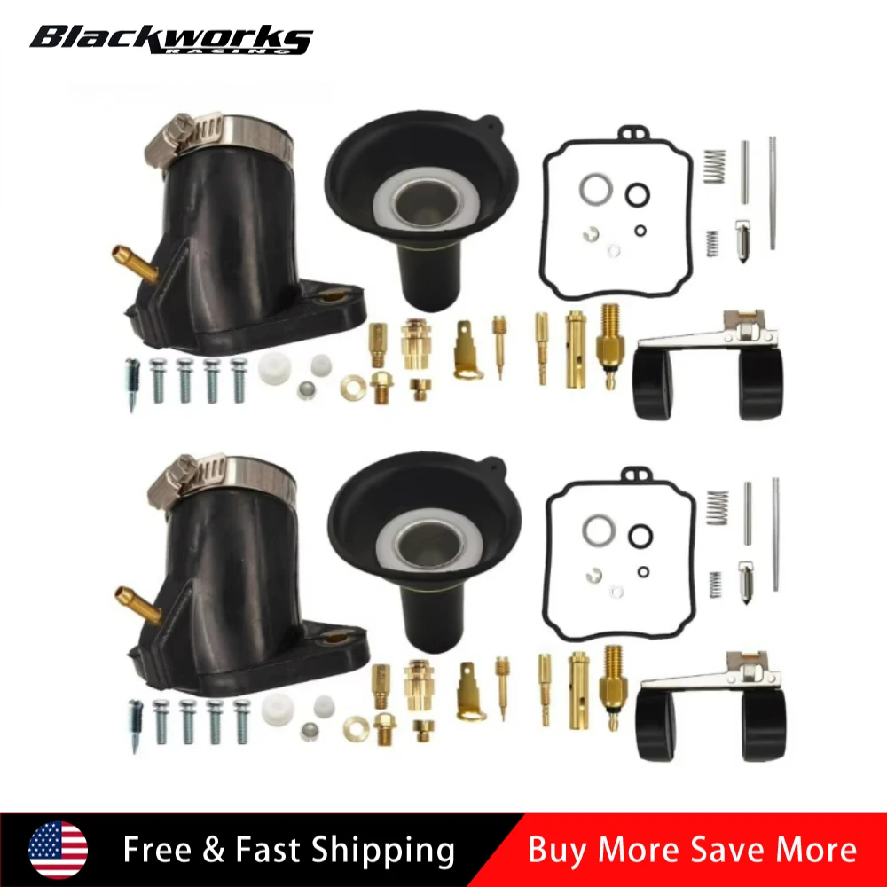 

4TR-13586-01-00 4TR-13596-01-00 93210-36769 2Pcs Carburetor Rebuild Kit Carb Repair for Yamaha V Star 650 XVS650 1998-2016