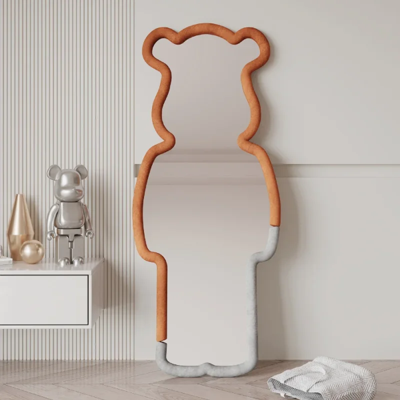 Special-Shaped Mirror Full-Length Mirror Living Room Floor Mirror Home Bedroom Girl Heart Dressing Mirror