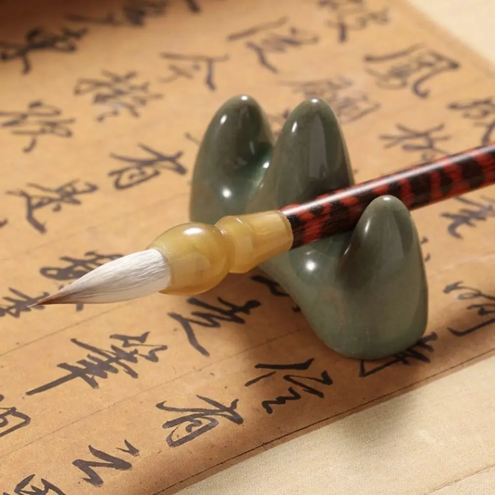 فرشاة الخط الصيني ذات الألوان المائية الزيتية التقليدية، فرشاة كتابة شعر الذئب، فرشاة رسم فنية خشبية للفنانين #2
