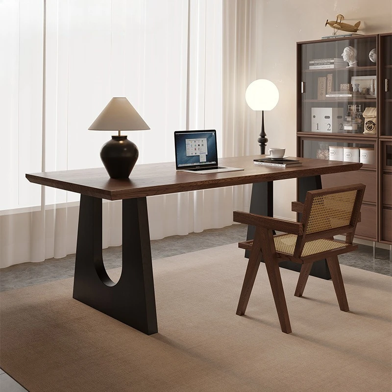 

American solid wood desk 2 people desktop computer bedroom home student study