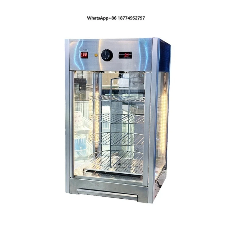 Vigevr Commercial Warming Display Rotating Insulation Cabinet Snack showcase Food Warmer Cabinet for Catering