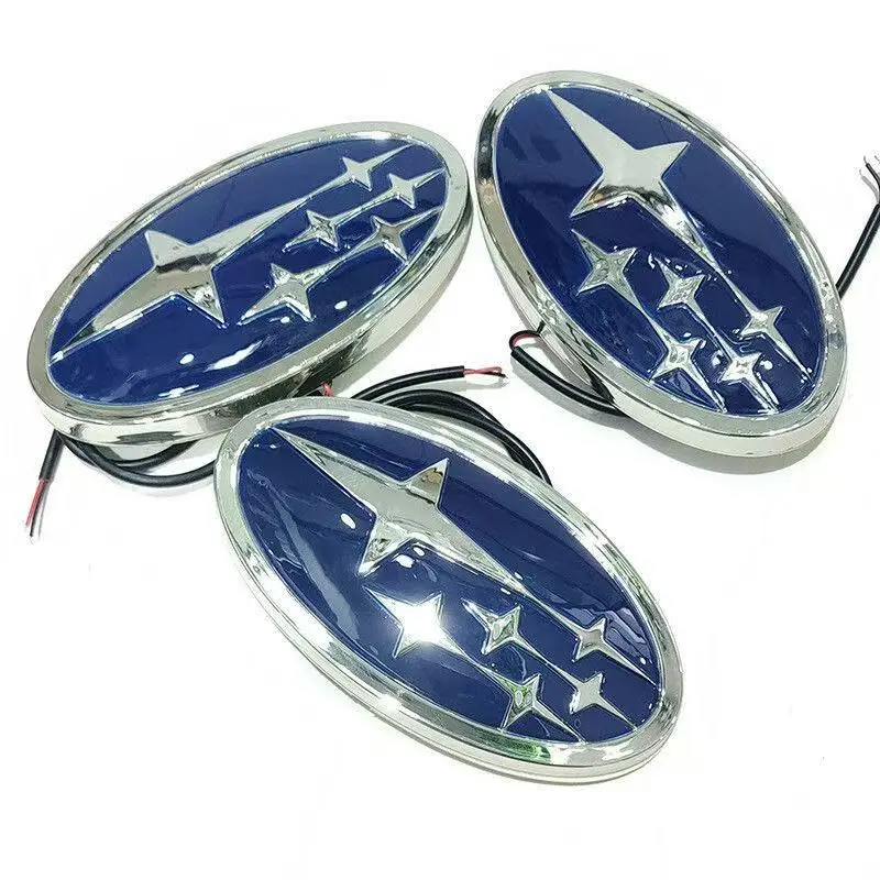 

Светодиодная эмблема-наклейка для автомобиля 14x7.3см, декоративная эмблема для Subaru STI Forester XV Outback Impreza Legacy WRX BRZ Tribeca