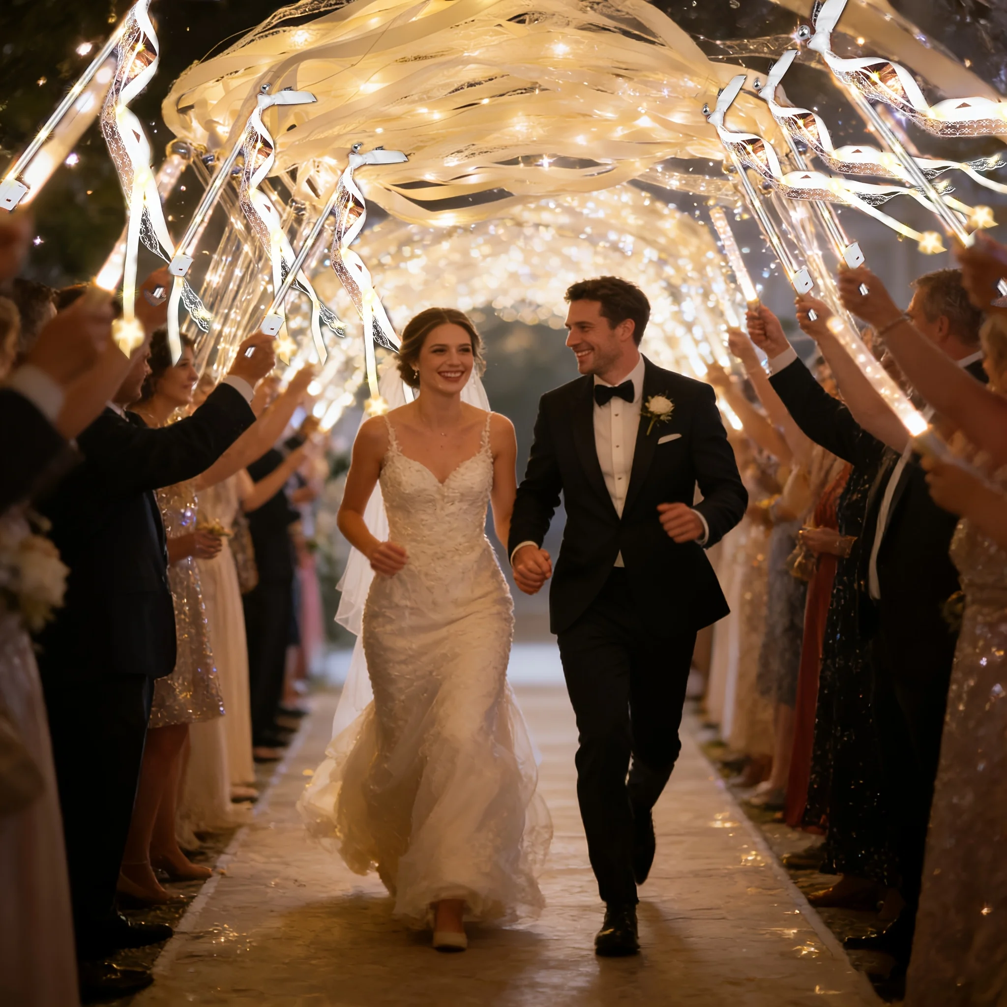 28 Packs Enchanted Glow Wands for Weddings | Create a Magical Send-Off & Romantic Atmosphere for Guests, Plastic Material, Dry