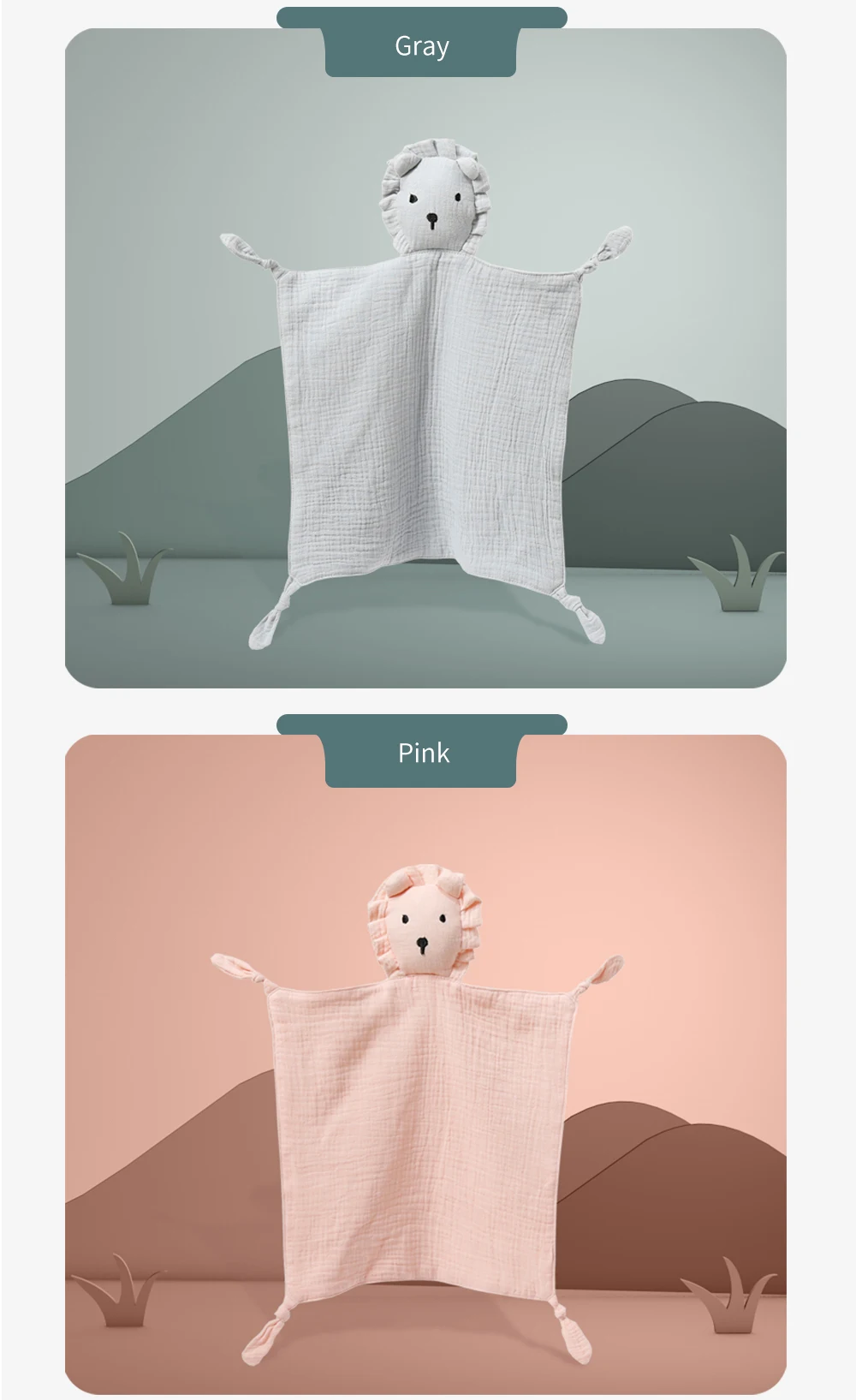 Musselin Baby Komfort Handtuch Baumwolle Tröster Decke Weiche Neugeborene Schlaf Puppen Kinder Mode Schlaf Spielzeug Beruhigen Beschwichtigen Handtuch Lätzchen – Detail 22