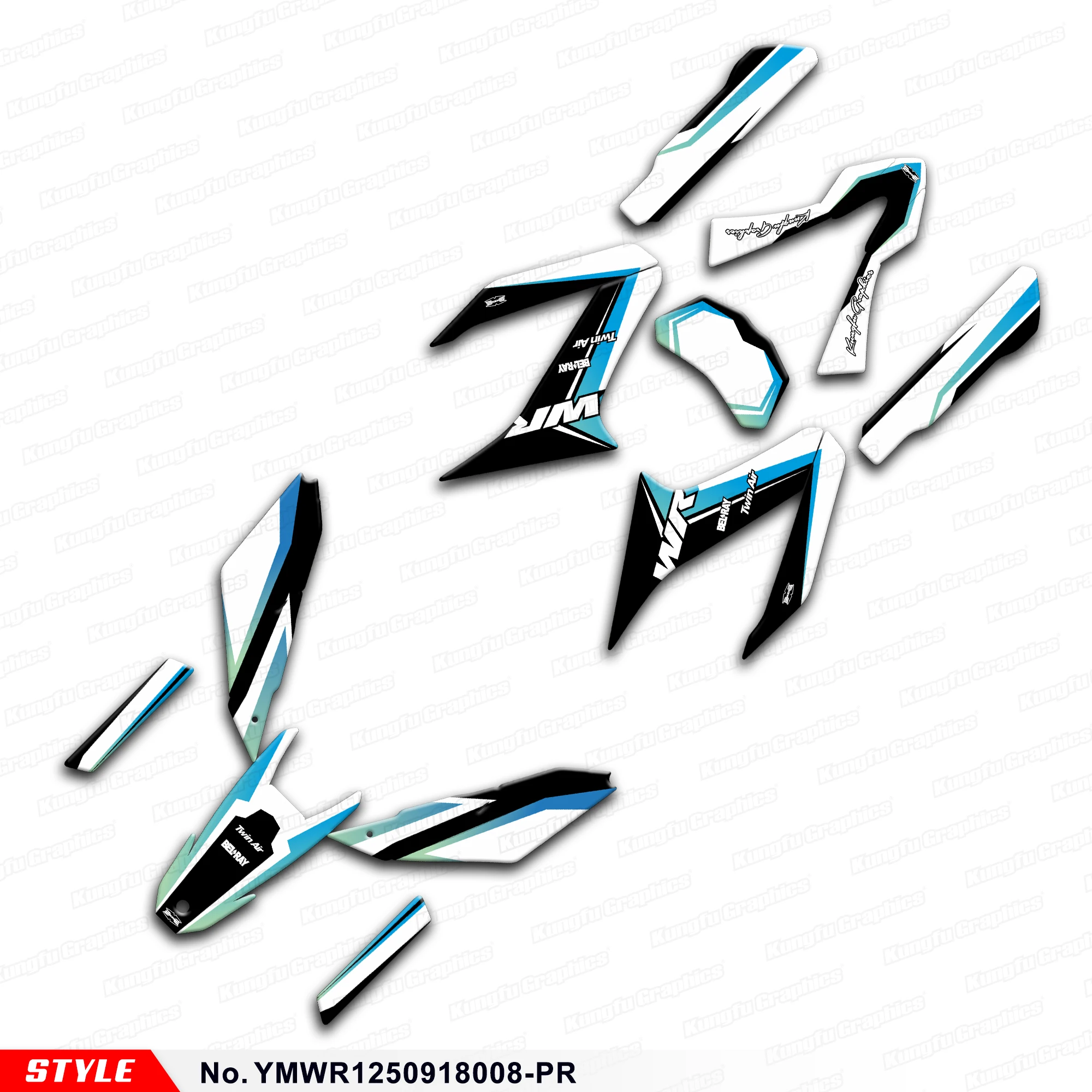 

JY RACING Dirtbike Graphics Stickers Set for Yamaha WR125R WR125X WR125SM WR155R 09 10 11 12 13 14 15 16 17 18,YMWR1250918008-PR