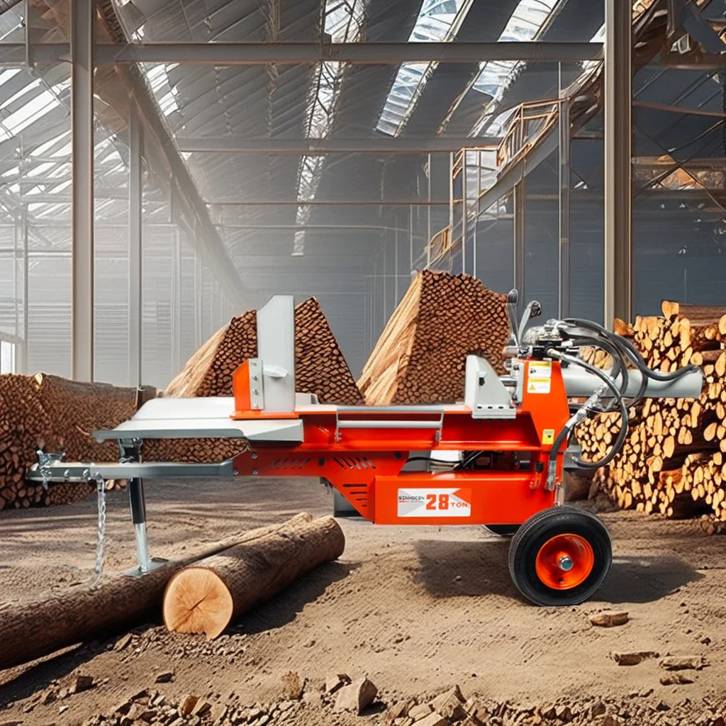 

【Hot】Automatic Hydraulic Log Sp with 28ton Splitting Force Splitting Length Wood Sp