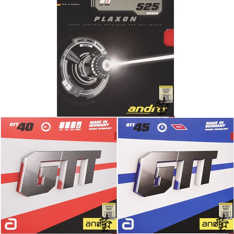 

Andro PLAXON 525 GTT table tennis rubber non tacky fast attack with loop made in Germany ping pong rubber table tennis racket