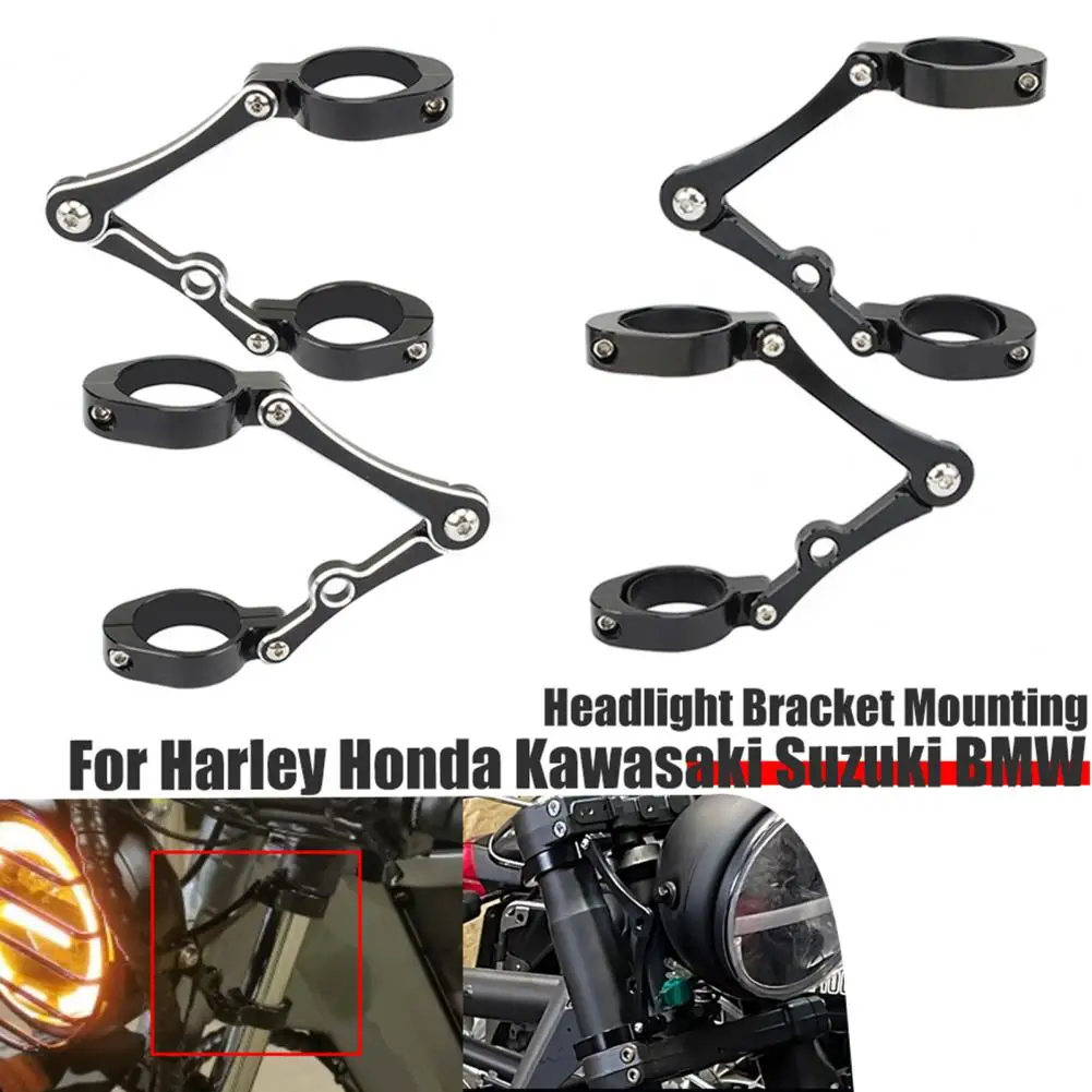 2Pcs Headlight Brackets Adjustable Aluminum Alloy 39-41mm Motorcycle Headlight Supports for Motor Bike