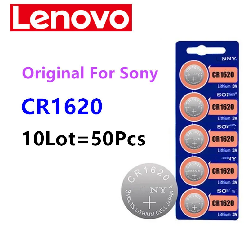 50pcs Original For SONY CR1620 3V Lithium Battery LM1620 BR1620 ECR1620 KCR1620 CR 1620 5009LC Coin Cells Watch Toys Batteries