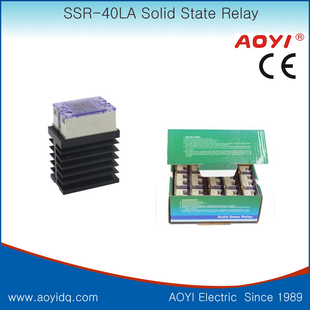 AOYI Linear Control Solid State 4-20ma Ssr Relay SSR-40LA Voltage Regulator Controller